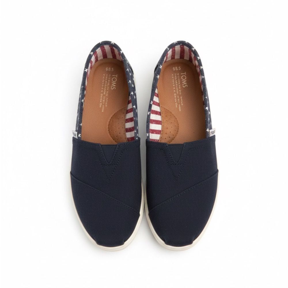 TOMS Americana Stars & Stripes Canvas Classics Alpargata Women 6.5 America Flag